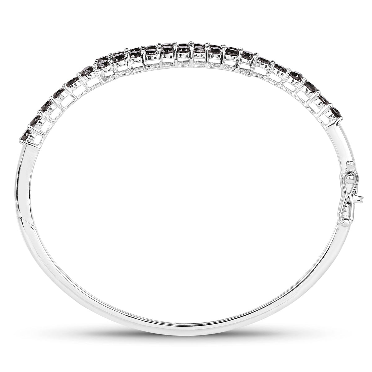 4.00 ct black diamond .925 sterling silver bangle by Avera Group, view 2