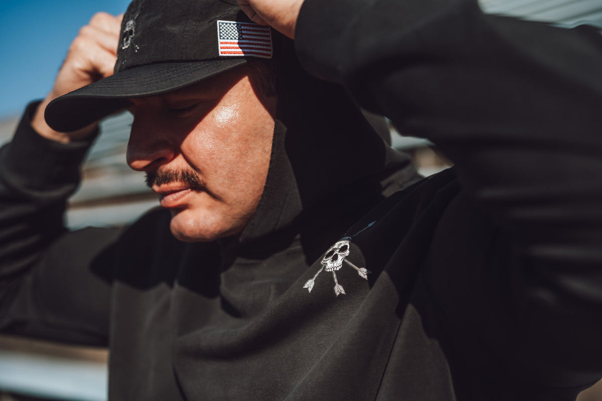 MEN'S | BASE LAYER HOODIE : BLACK by Alpha Country Training + Nutrition