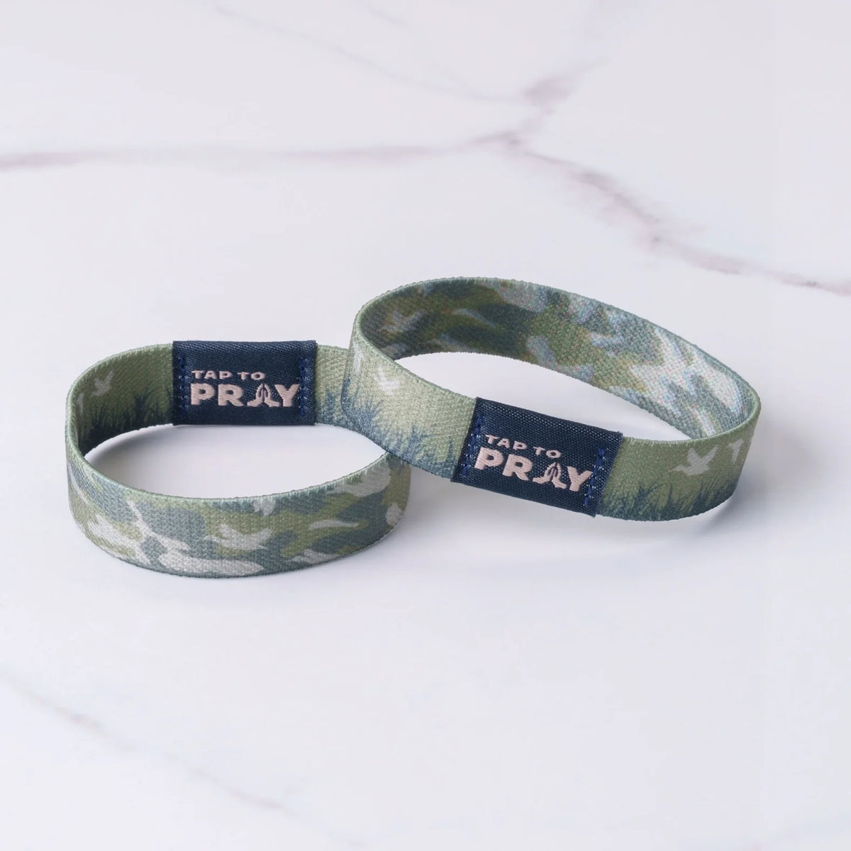 Waterfowl Camo Tap to Pray Wristband by Rust & Cinder