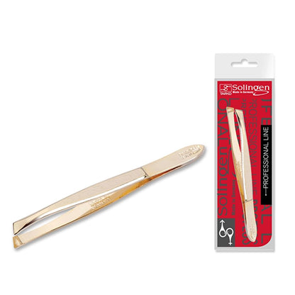 Solingen Slanted Tweezers for Precise Grooming by Beauty Care Bag