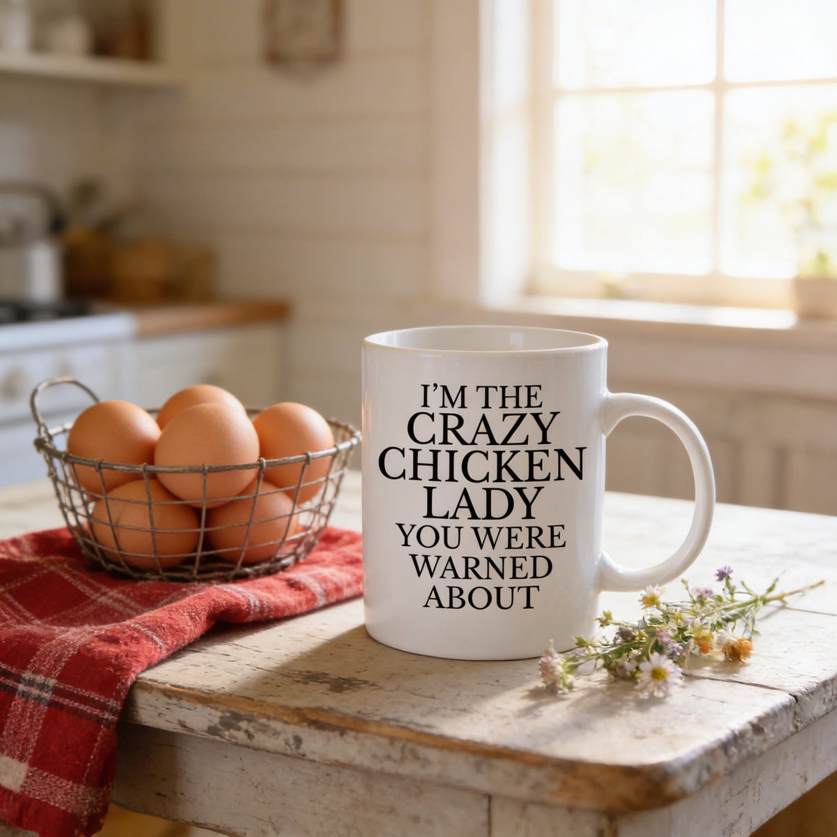Funny Chicken Mug - Ceramic Coffee Cup | Dishwasher Safe, Microwave Safe Gift by Joyful Moose