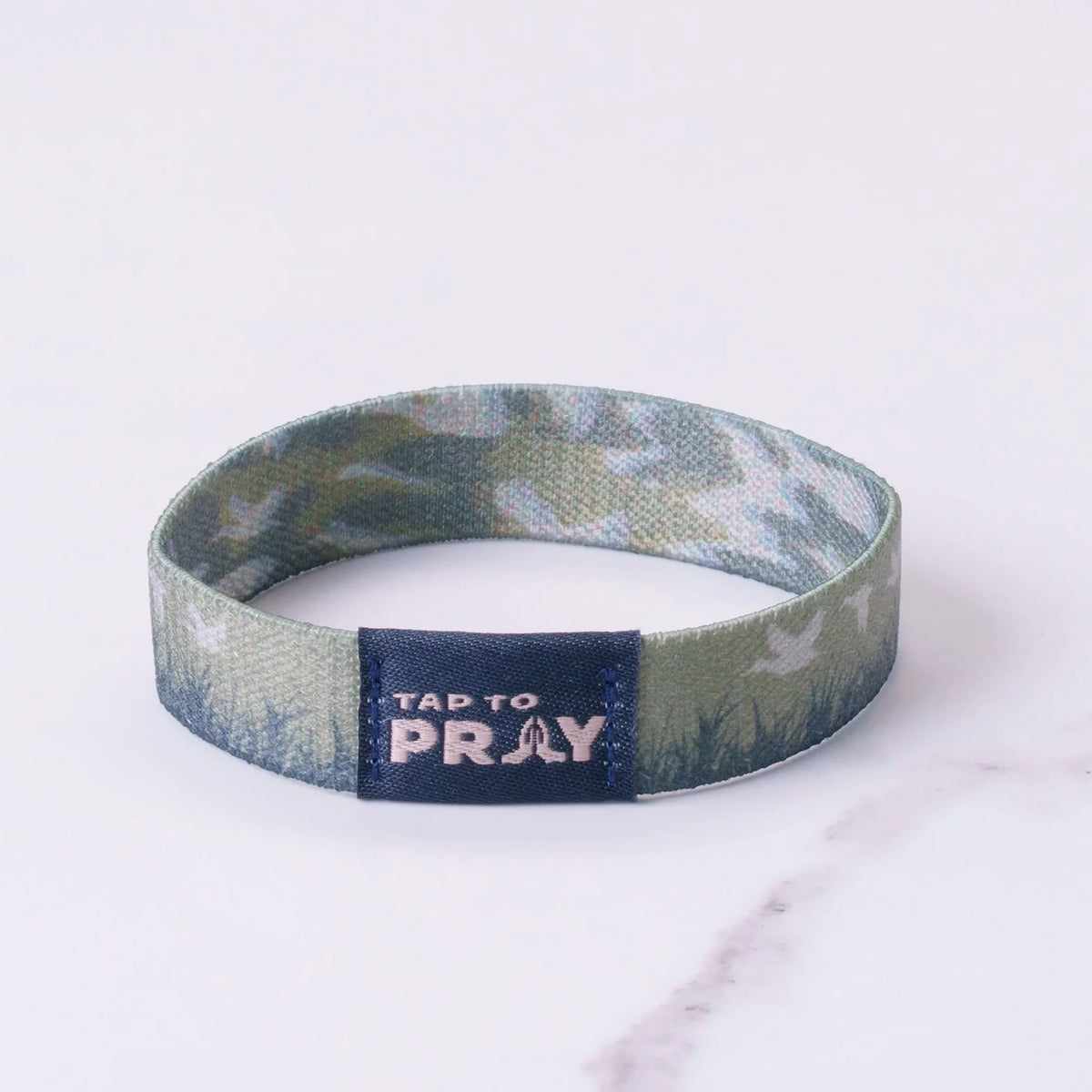 Waterfowl Camo Tap to Pray Wristband by Rust & Cinder
