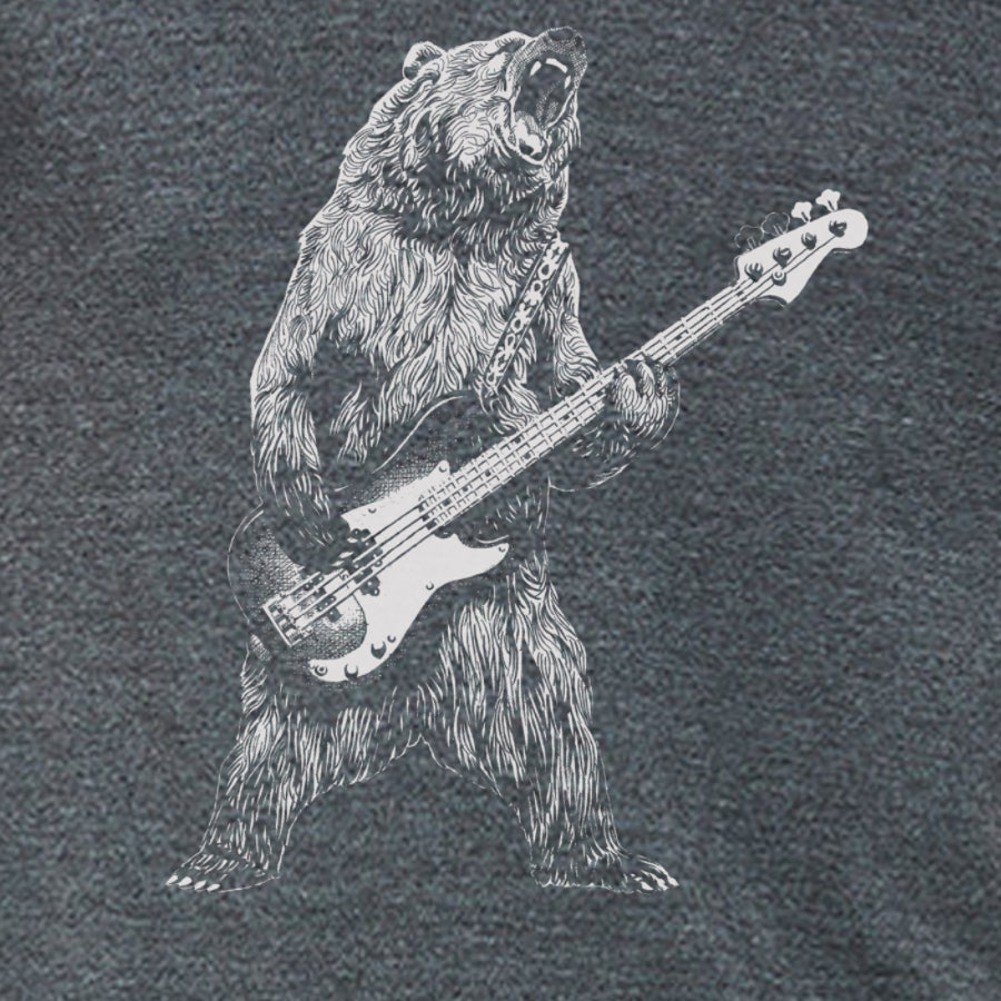 Bear Playing Bass Guitar by Indigo Tiger