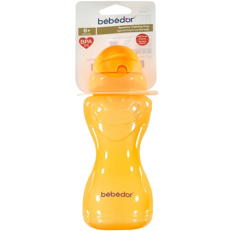 Bebedor Sportif Straw Training Cup in Orange 330ml by Beauty Care Bag