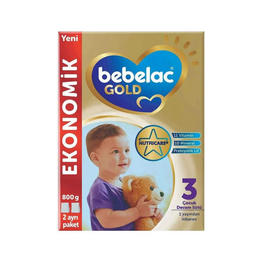 Bebelac Gold 3 Follow-On Milk Formula for 9+ Months 800g by Beauty Care Bag