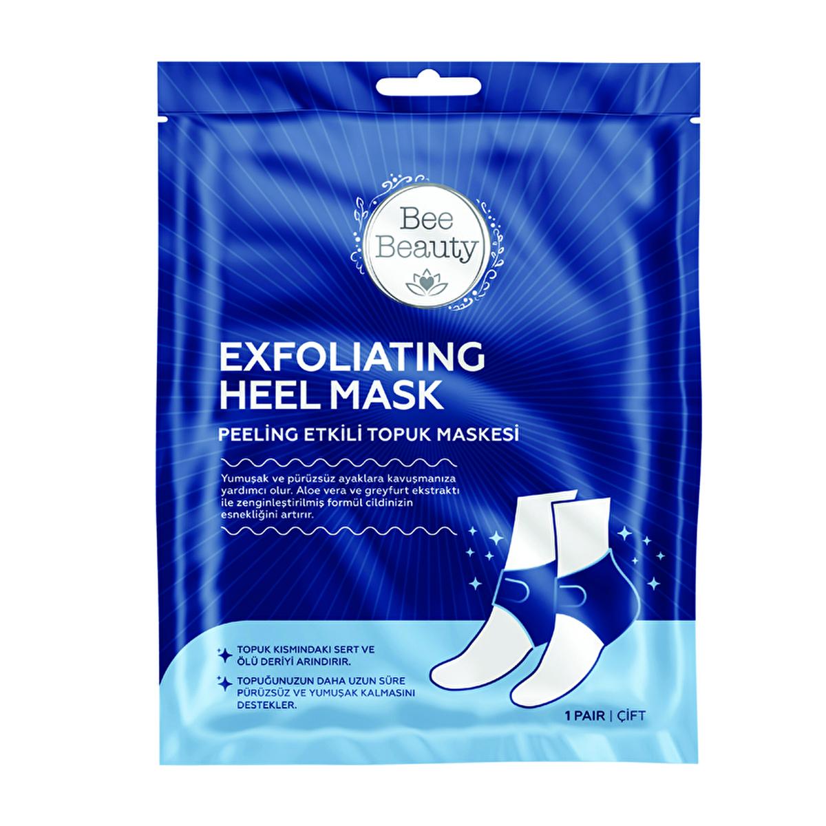 Bee Beauty Exfoliating Heel Mask - Softens Heel Skin, Removes Dead Skin Cells - Aloe Vera & Grapefruit ExtractExfoliatorTorqelo.com