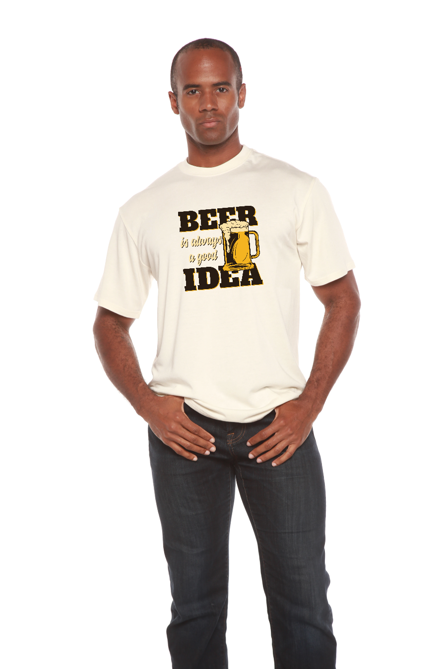 Beer Idea men's bamboo graphic T-shirt – view 7