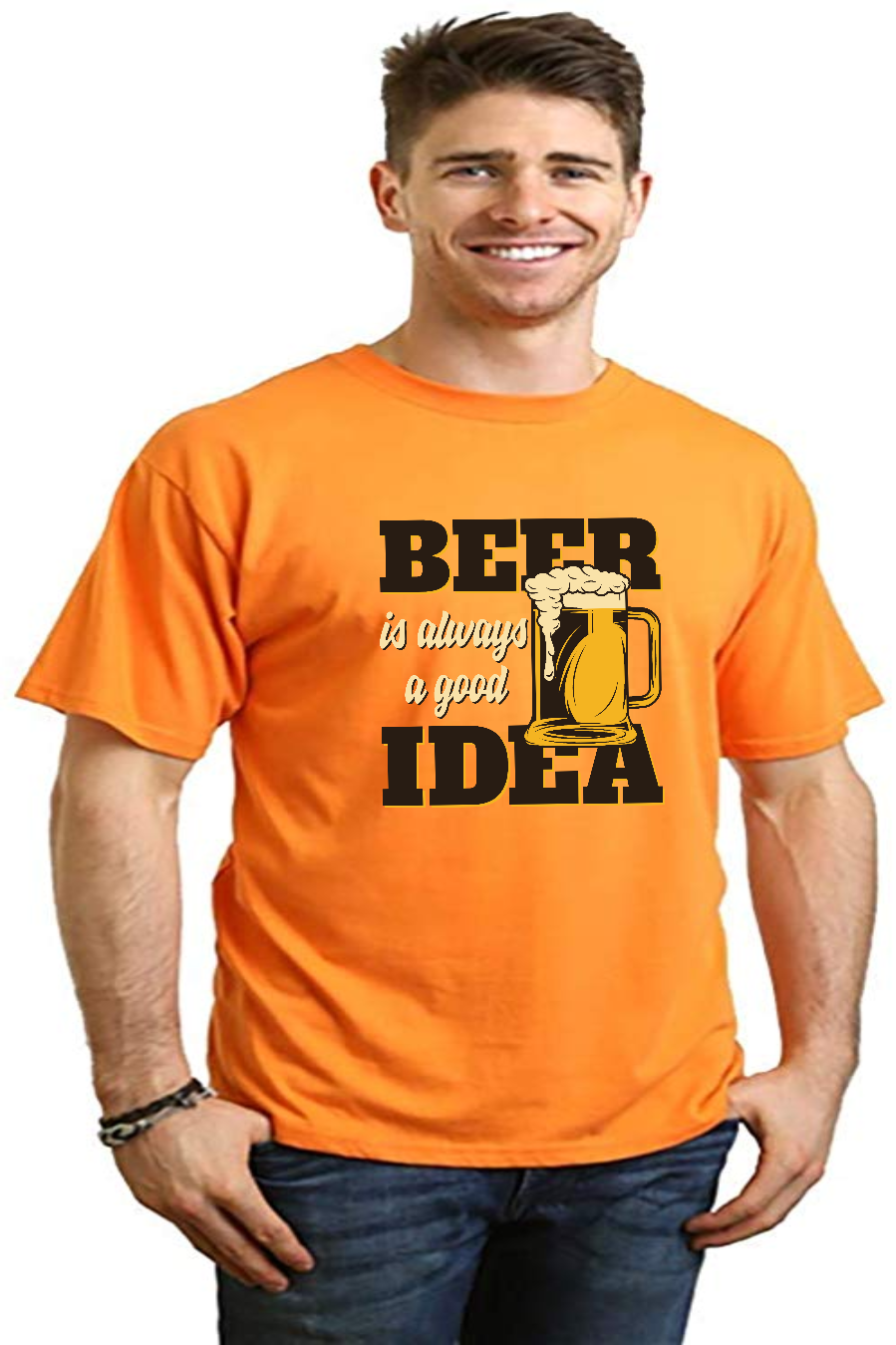Beer Idea men's bamboo graphic T-shirt – view 5