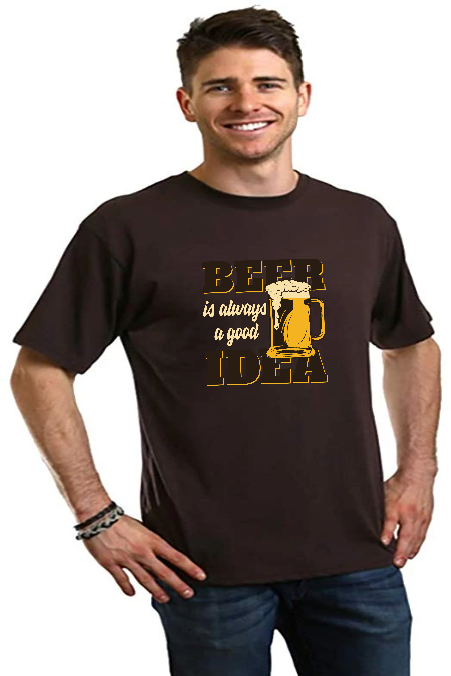 Beer Idea men's bamboo graphic T-shirt – view 15