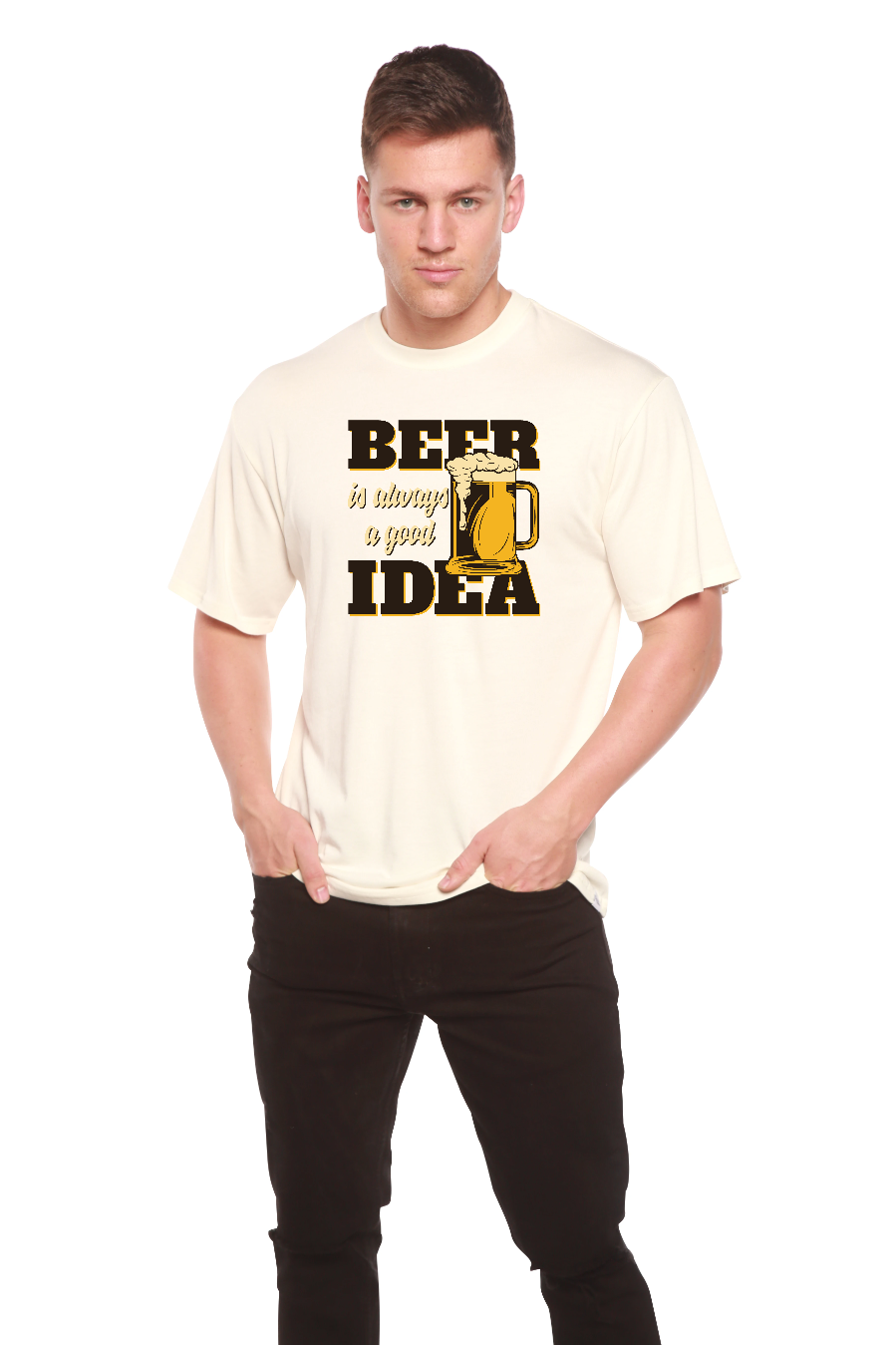 Beer Idea men's bamboo graphic T-shirt – view 13
