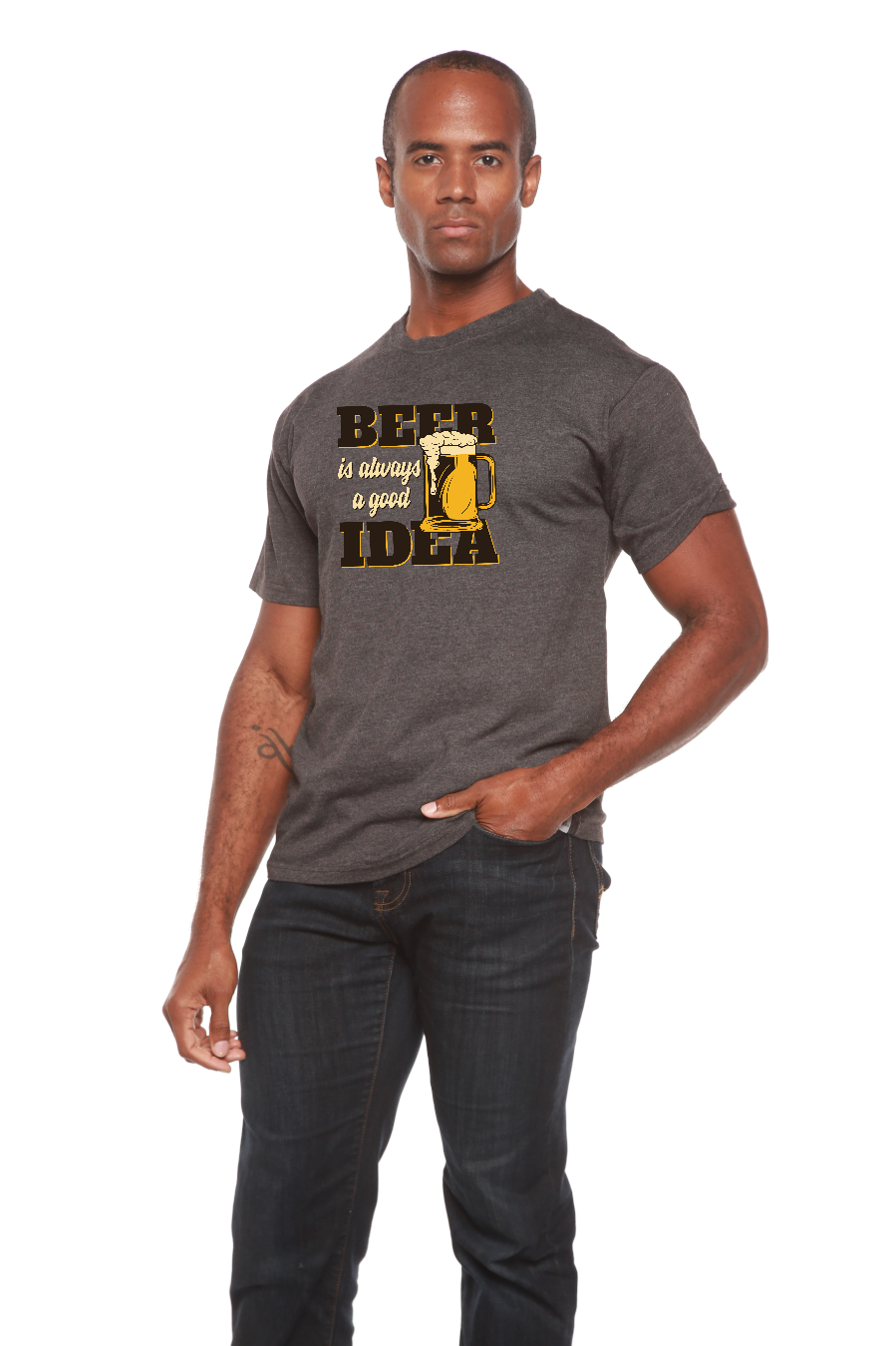 Beer Idea men's bamboo graphic T-shirt – view 11