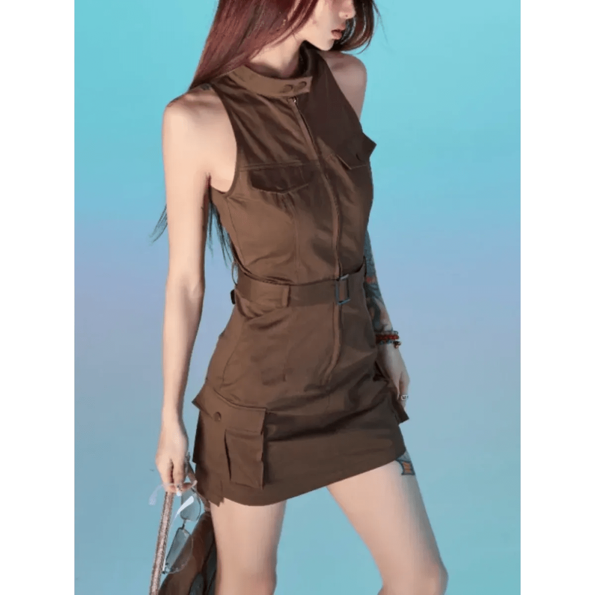 Belted Punk Cargo Mini Dressmini dressTorqelo.com
