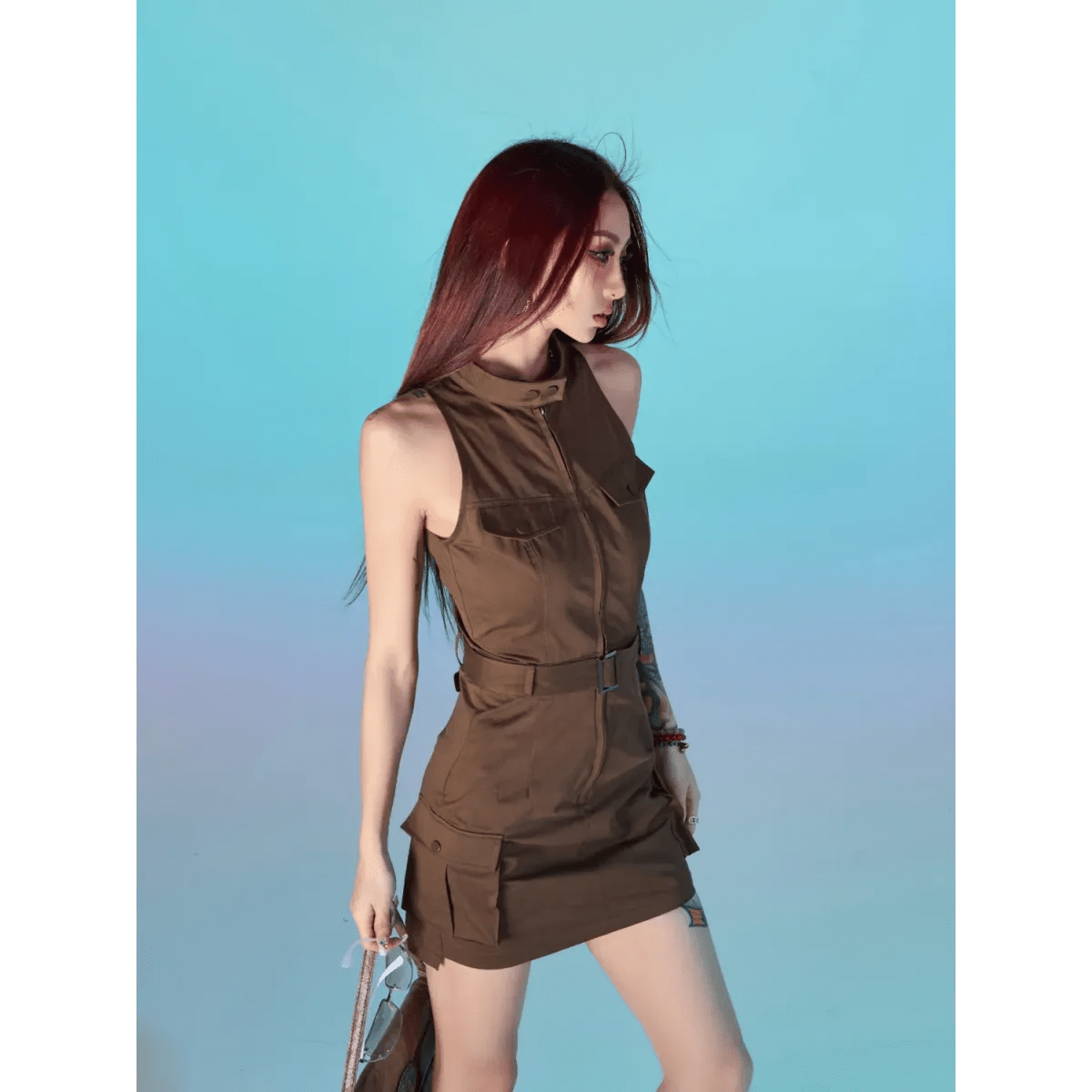 Belted Punk Cargo Mini Dressmini dressTorqelo.com