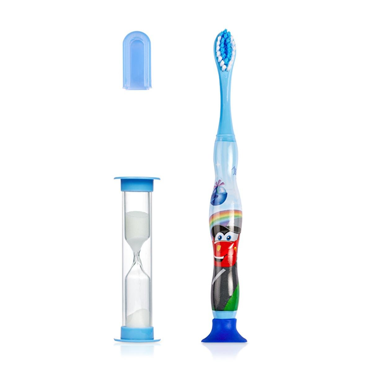 Benri Dent Children's Toothbrush with Soft Bristles & 2-Minute Sand Timer - Gentle on Teeth & Gums, Ergonomic Handle, Kid's Oral CareToothpasteTorqelo.com