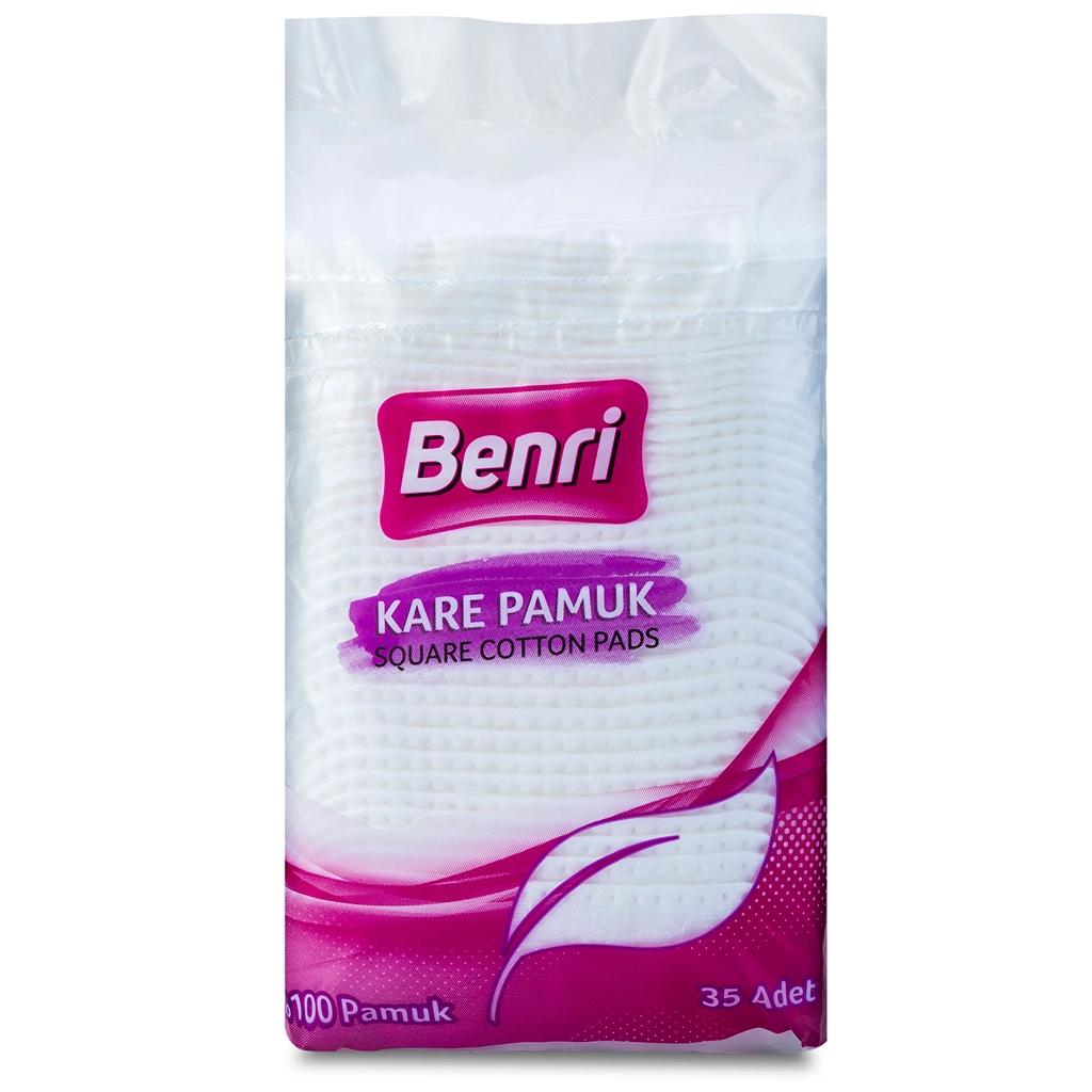 Benri Square Cotton Pads for Makeup Removal 35 CountSkincareTorqelo.com