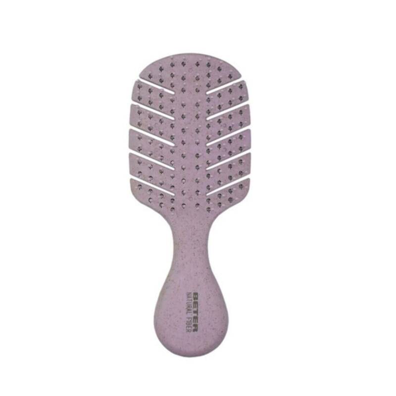 Beter Natural Fiber Mini Detangling Hairbrush for Travel by Beauty Care Bag