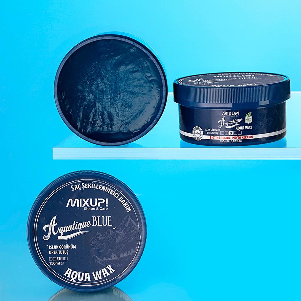 Mixup! Aquatique Blue Aqua Wax for Medium Hold 150 ml by Beauty Care Bag