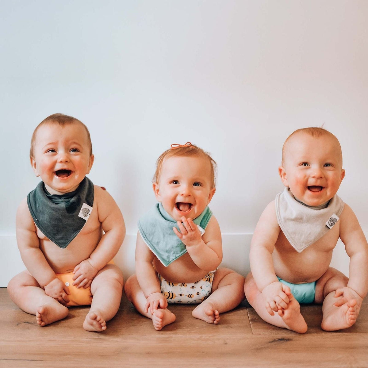 Clay Bandana Bib Set (8 pack) by Parker Baby Co.