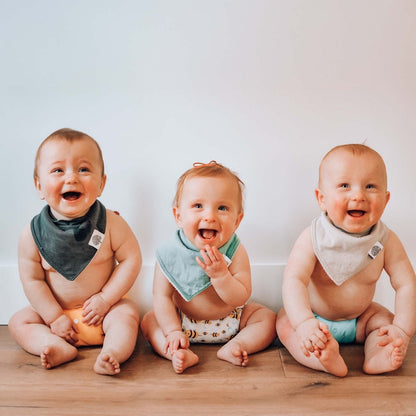 Clay Bandana Bib Set (8 pack) by Parker Baby Co.