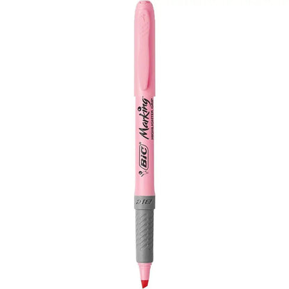 BIC Highlighter Grip Pastel, Highlighter Pens with Adjustable Chisel Tip, Rubber Grip for Extra Comfort, Assorted Colours, Pack of 6Highlighter PliersTorqelo.com
