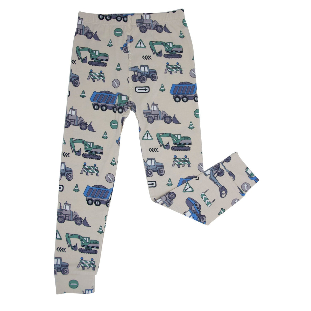 Trucks Diggers Construction Big Kid Pajama by Sweet Bamboo