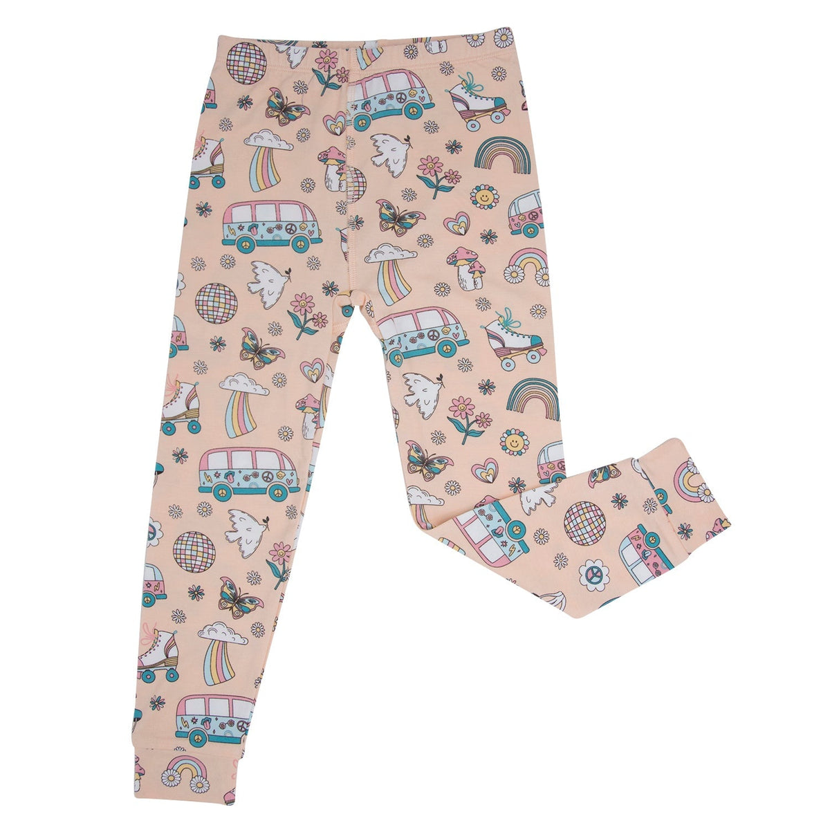 Retro Roller Skates Big Kid Pajama Set by Sweet Bamboo