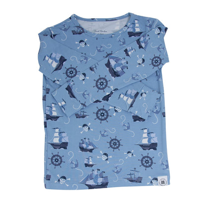 Pirate Ships Big Kid Pajama by Sweet Bamboo