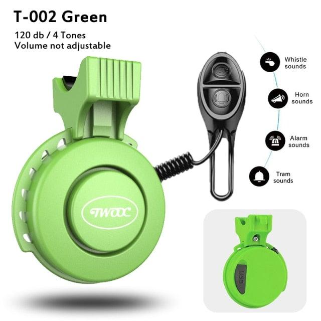 Bike Bell Charging Speaker USB Recharged Mini Electric Bike Horn 4 Modes Cycling Electric Bicycle Accessories For Scooter Electric Bike Horn Cycling Bicycle Scooter Horn Battery Waterproof Bicycle Accessories For KidST90SP443AALTorqelo.com