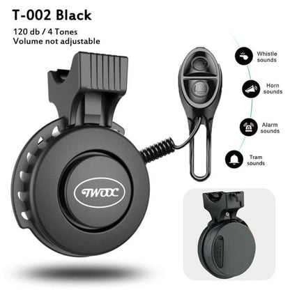 Bike Bell Charging Speaker USB Recharged Mini Electric Bike Horn 4 Modes Cycling Electric Bicycle Accessories For Scooter Electric Bike Horn Cycling Bicycle Scooter Horn Battery Waterproof Bicycle Accessories For KidST90SP443AALTorqelo.com