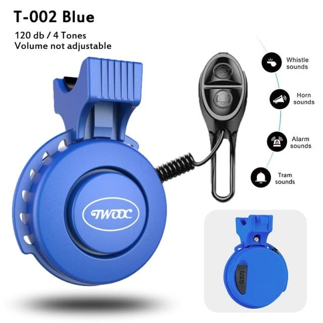Bike Bell Charging Speaker USB Recharged Mini Electric Bike Horn 4 Modes Cycling Electric Bicycle Accessories For Scooter Electric Bike Horn Cycling Bicycle Scooter Horn Battery Waterproof Bicycle Accessories For KidST90SP443AALTorqelo.com