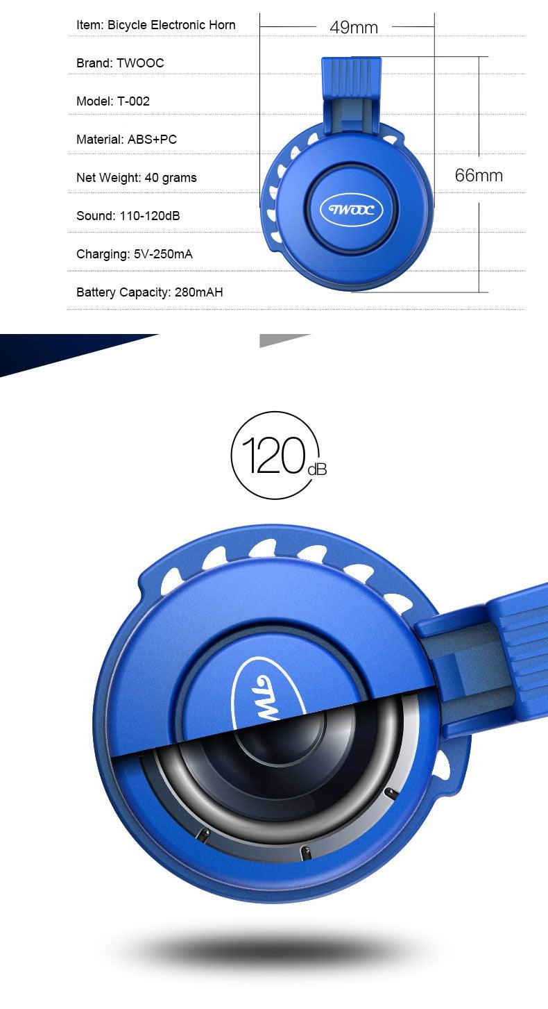 Bike Bell Charging Speaker USB Recharged Mini Electric Bike Horn 4 Modes Cycling Electric Bicycle Accessories For Scooter Electric Bike Horn Cycling Bicycle Scooter Horn Battery Waterproof Bicycle Accessories For KidST90SP443AALTorqelo.com