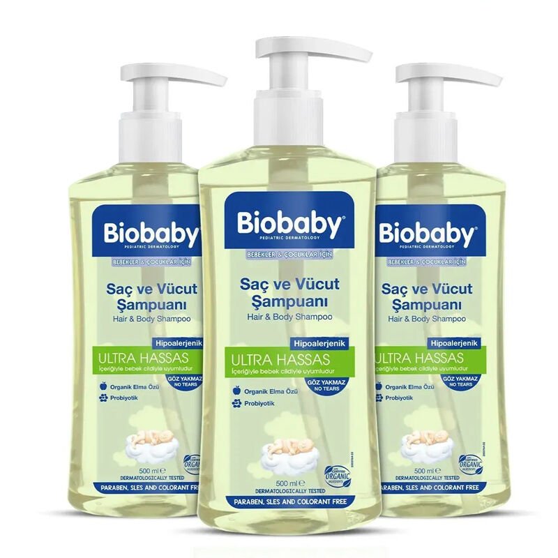 Biobaby Baby Hair & Body Shampoo with Chamomile 500mlBody CareTorqelo.com