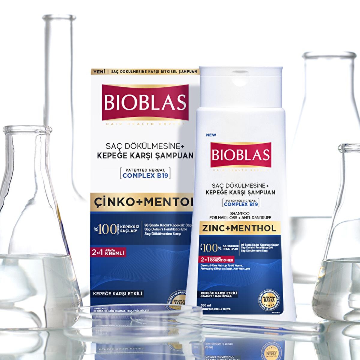 Bioblas Anti-Dandruff Shampoo with Zinc and Menthol for Hair Loss Treatment - 12.18 fl ozShampooTorqelo.com