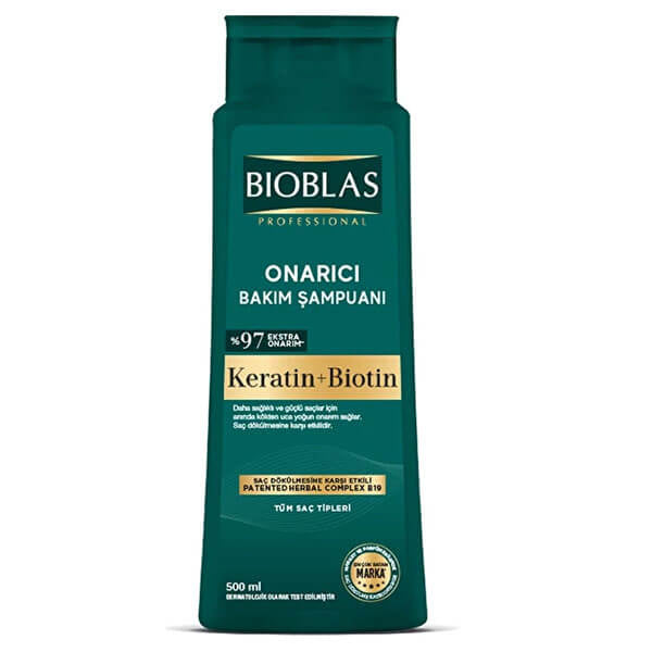 Bioblas Keratin & Biotin Shampoo for Hair Strength 500 ml by Beauty Care Bag