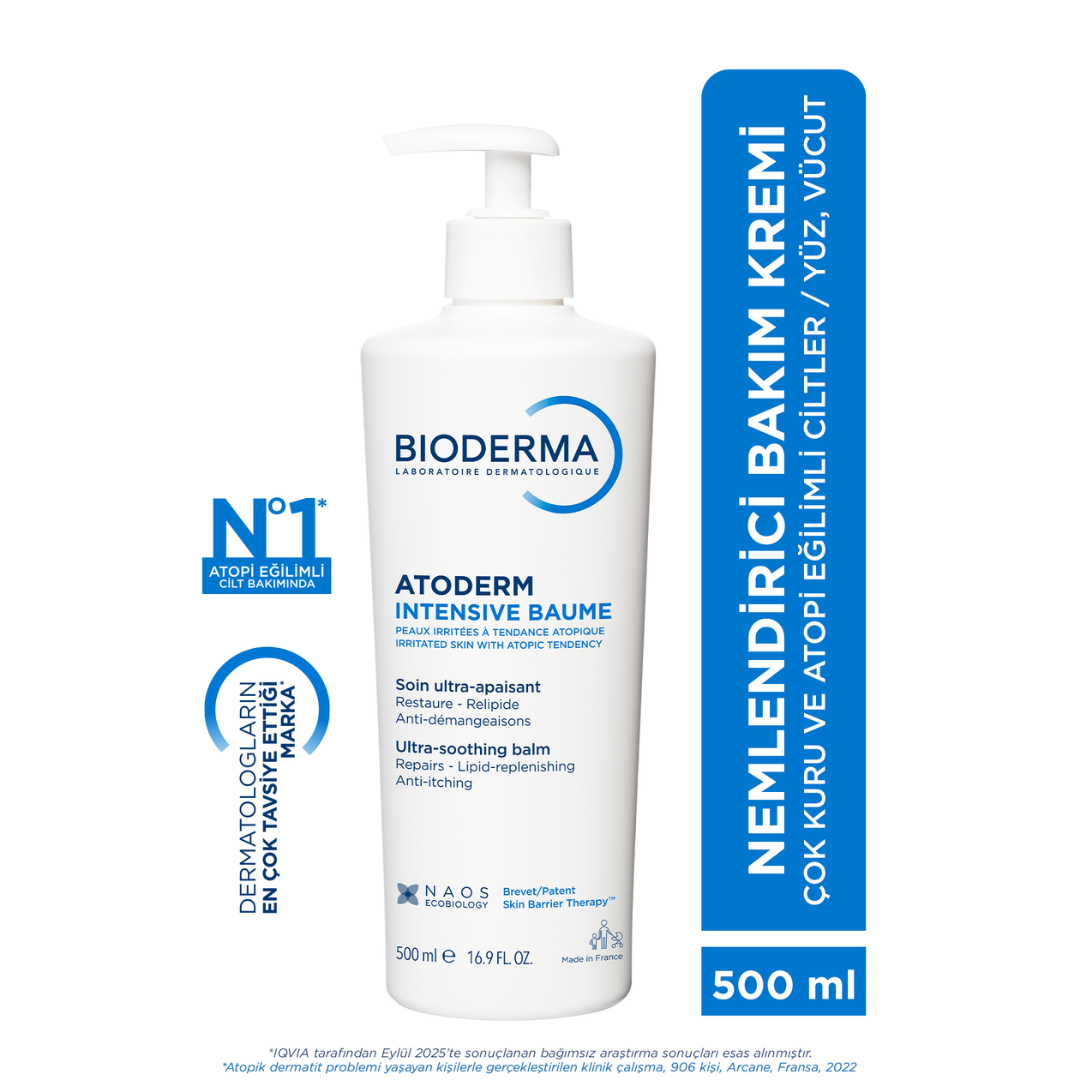 Bioderma Atoderm Shower Oil & Intensive Baume Set 1L + 500ml by Beauty Care Bag