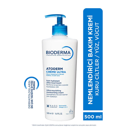 Bioderma Atoderm Moisturizing Cream and Body Oil Set 500ml + 150ml by Beauty Care Bag