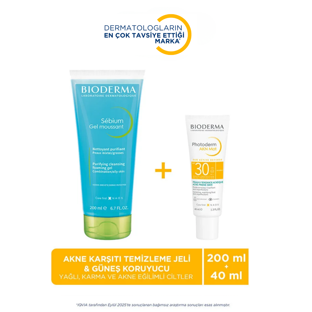 Bioderma Sebium Gel & Photoderm AKN Mat SPF30 Set by Beauty Care Bag