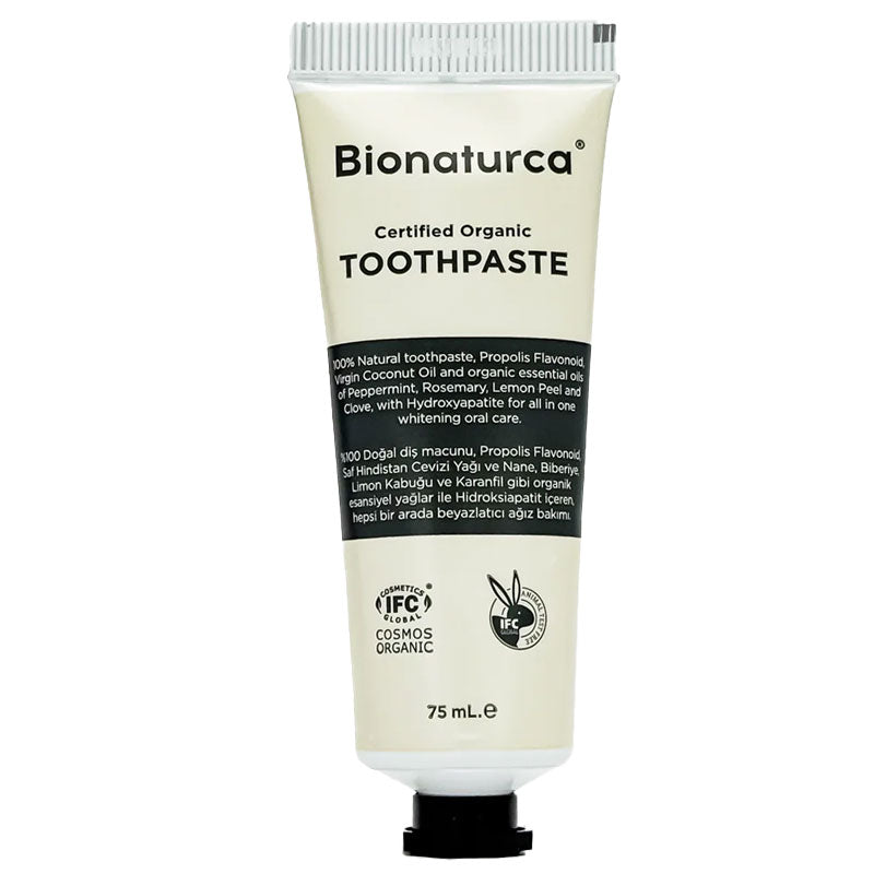 Bionaturca Organic Whitening Toothpaste with Mint & Coconut Oil 75 ml by Beauty Care Bag