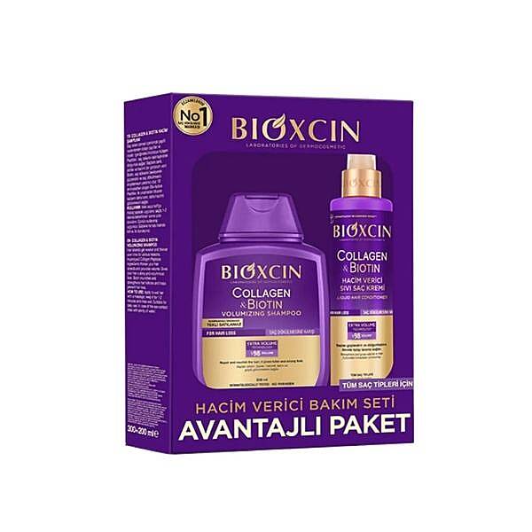 Bioxcin Collagen & Biotin Volume Hair Care Set 300ml & 200ml by Beauty Care Bag