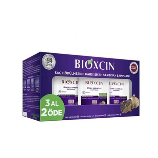 Bioxcin Black Garlic shampoo, bundle of 3