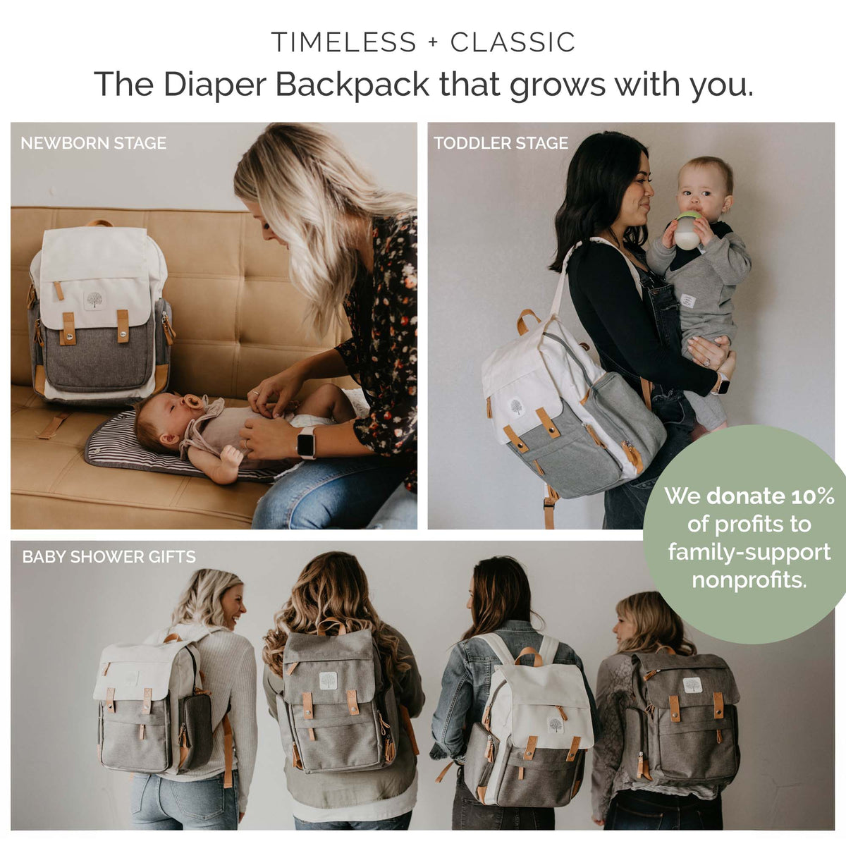 Birch Bag - Diaper Backpack by Parker Baby Co.