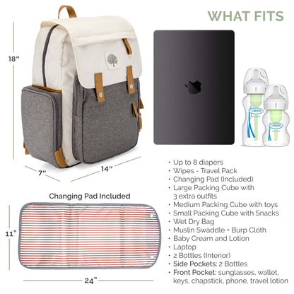 Birch Bag - Diaper Backpack by Parker Baby Co.