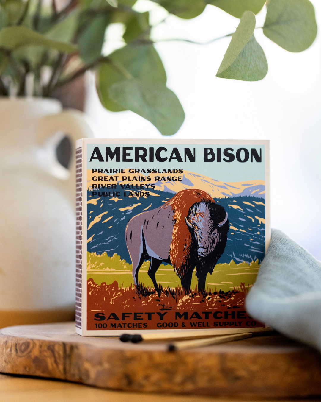 American Bison Cabin Matches by Good & Well Supply Co.