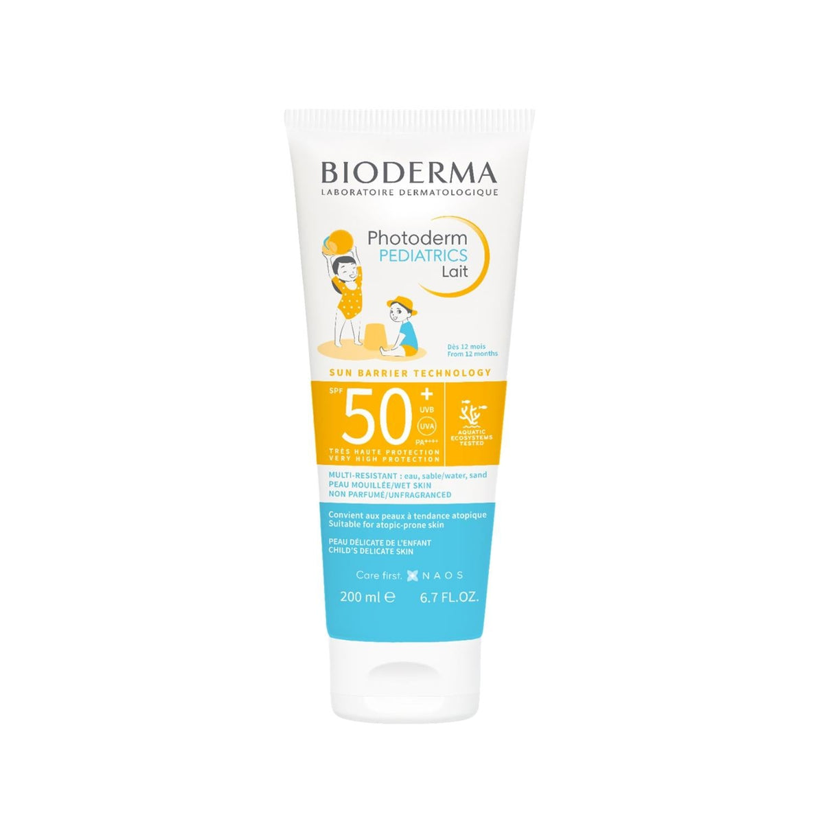 Bioderma Photoderm Pediatrics Lait SPF 50+ Children's Sunscreen Lotion - Gentle, Non-Irritating, High Sun Protection for Kids by Beauty Care Bag