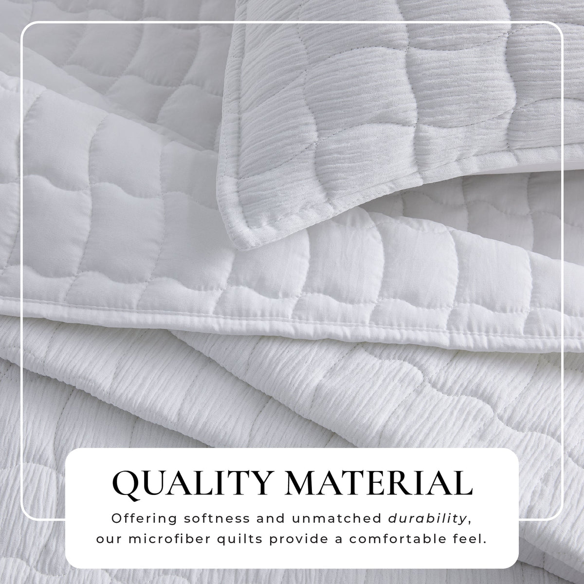 Gauze Quilt Set - Wave Stitch Collection by Great Bay Home