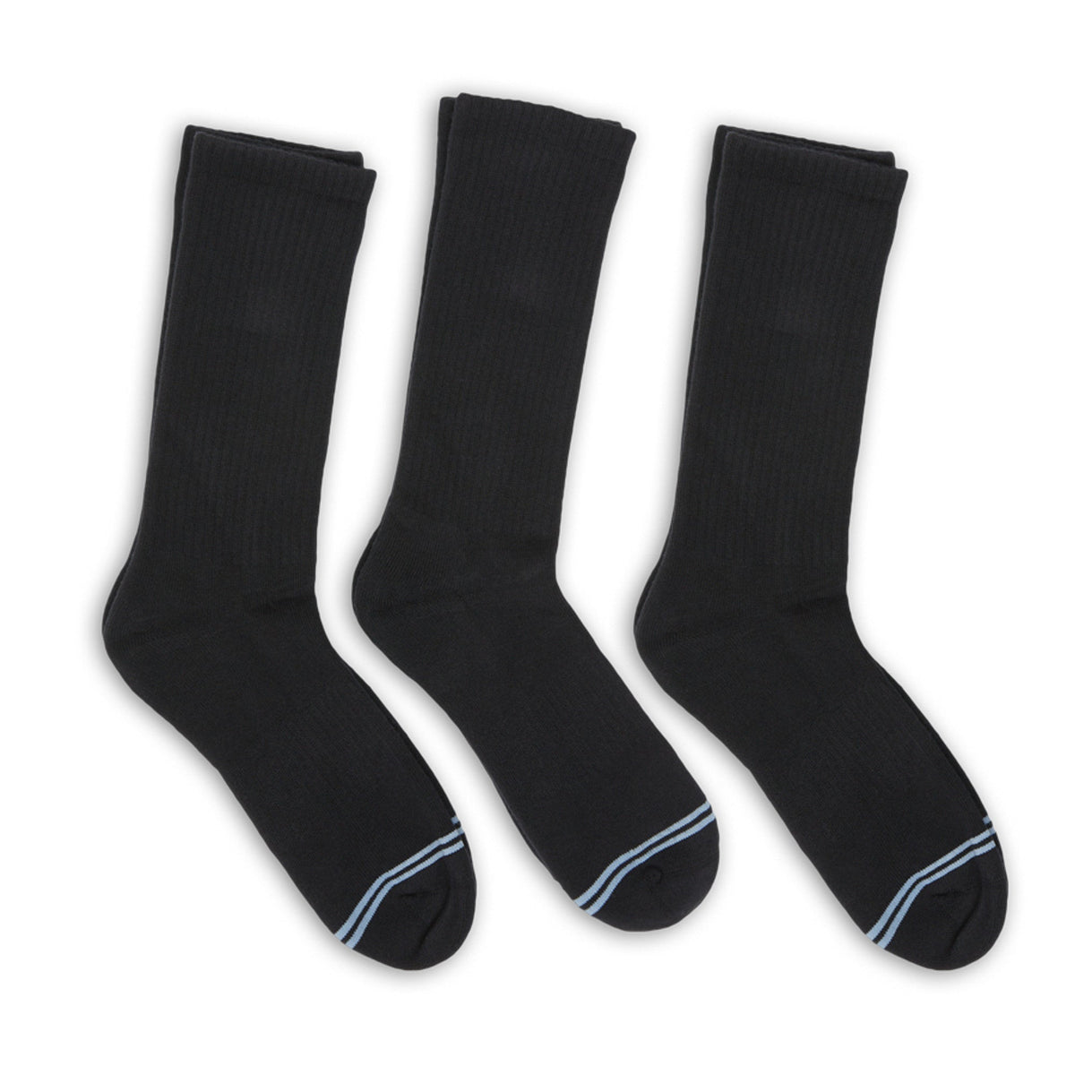 Black Casual Crew Socks 3-PackCasual Crew SocksTorqelo.com