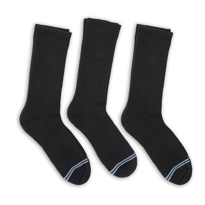 Black Casual Crew Socks 3-PackCasual Crew SocksTorqelo.com