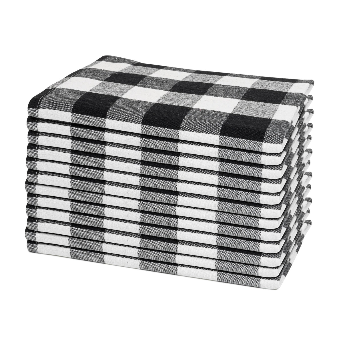 Plaid cotton dinner napkins – view 8