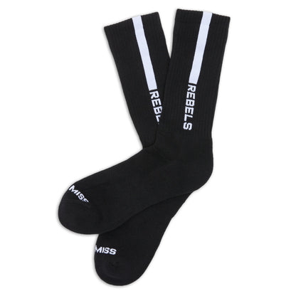 Black Rebels Casual Crew SocksLicensed College SocksTorqelo.com