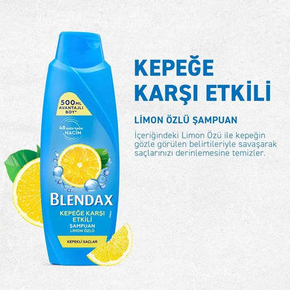 Blendax Lemon Anti-Dandruff Shampoo for Flake-Free Hair 500ml by Beauty Care Bag